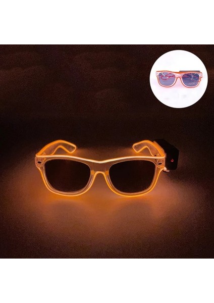 F Turuncu Sıcak Satış LED Festivali Rave Işık Parti Cosplay Vendetta Guy Fawkes Flaş Takım Elbise El Şapka + Parlayan Kravat + Neon Maske Bar Dans Malzemeleri (Yurt Dışından)