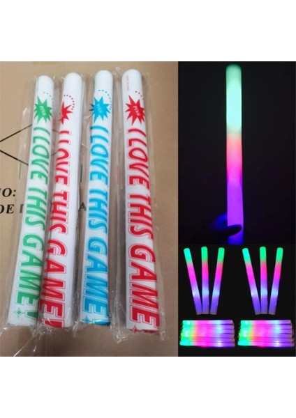 5 Adet Flaş Parti Işık Düğün Renkli Köpük Sopa Parti Malzemeleri LED Lamba LED Glow Sticks (Yurt Dışından)