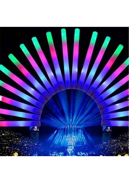 5 Adet Flaş Parti Işık Düğün Renkli Köpük Sopa Parti Malzemeleri LED Lamba LED Glow Sticks (Yurt Dışından)