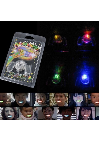 Gösterildiği Gibi Flaş LED Ağız Parantez Light Up Parça Glow Diş Cadılar Bayramı Partisi Zor Cosplay Aydınlık Protez Cadılar Bayramı Malzemeleri (Yurt Dışından) fırsatları
