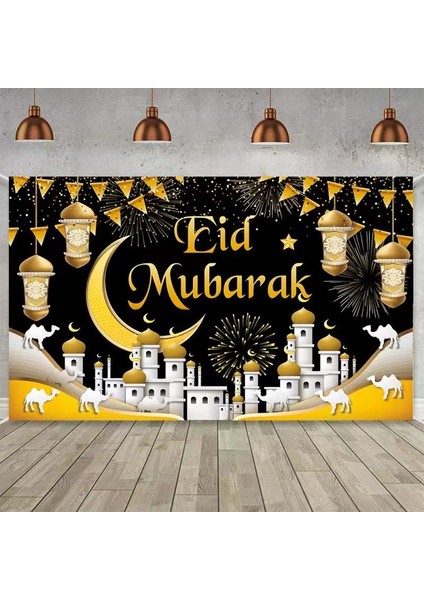 1 Takım Banner C Eid Mubarak Arka Plan Bez Banner Masa Örtüsü Ramazan Dekorasyon Ev Islam Müslüman Parti Malzemeleri Dekor Eid Al Kurban Hediyeleri (Yurt Dışından)