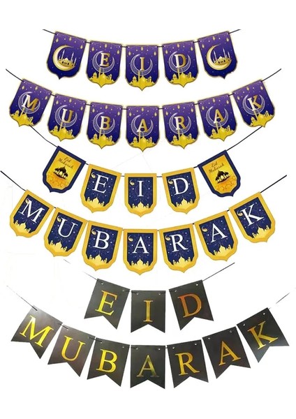 1 Takım Banner C Eid Mubarak Arka Plan Bez Banner Masa Örtüsü Ramazan Dekorasyon Ev Islam Müslüman Parti Malzemeleri Dekor Eid Al Kurban Hediyeleri (Yurt Dışından)