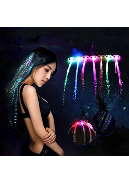 Renkli Kelebek 1 Adet Renkli LED Parlayan Flaş Peruk Saç Örgülü Klip Firkete Gösterisi Yeni Yıl Partisi Noel Cadılar Bayramı Cosplay Dekor Malzemeleri (Yurt Dışından) fiyatları