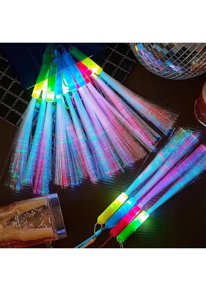 1 Adet Renk Rastgele Fiber Bar Parlak Çubuk Kolye LED Parti Gece Lambası Sahne Noel Doğum Günü Hediyesi Düğün Parti Hediye 3 Modu LED Işık Up Aydınlık Fiber (Yurt Dışından)