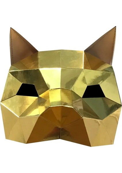 Turuncu Tilki Yarım Yüz Kağıt Modeli Maskesi 3D Papercraft Yetişkin El Yapımı Dıy Zanaat Cadılar Bayramı Masquerade Balo Parti Hediyeler Oyuncak (Yurt Dışından) fırsatları