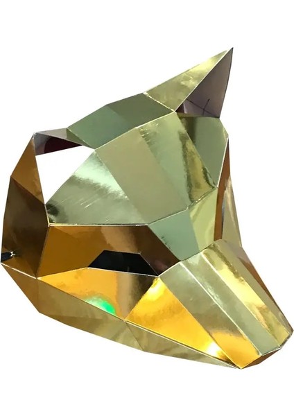 Turuncu Tilki Yarım Yüz Kağıt Modeli Maskesi 3D Papercraft Yetişkin El Yapımı Dıy Zanaat Cadılar Bayramı Masquerade Balo Parti Hediyeler Oyuncak (Yurt Dışından) indirimleri