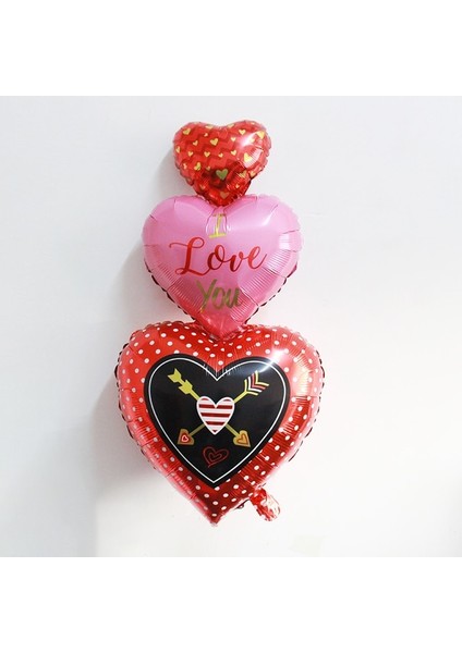 1 Adet 18 Inç Metalik Kırmızı Kalp Yakut Akik Kırmızı Balonlar Düğün Arka Plan Odası Dekorasyon Aşk Mektubu Balon Sevgililer Dekor (Yurt Dışından)