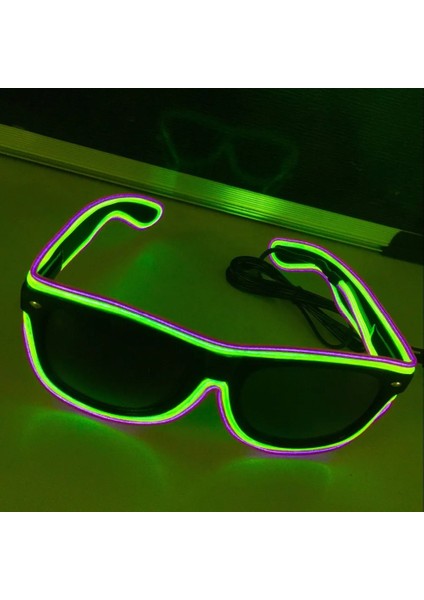 Gösterildiği Gibi LED Glow Gözlük Neon Parti Yanıp Sönen Gözlük El Tel Parlayan Aydınlık Bril Yenilik Hediye Glow Güneş Gözlüğü Parlak Işık Malzemeleri (Yurt Dışından) modelleri