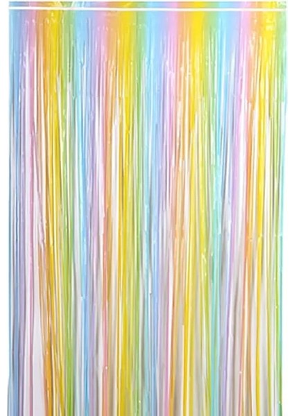 Işık 2 1x2 M Macaron Renk Degrade Tinsel Perde Bebek Duş Düğün Doğum Günü Dekorasyon Parti Zemin Yıldönümü Fille Folyo Tinsel (Yurt Dışından)