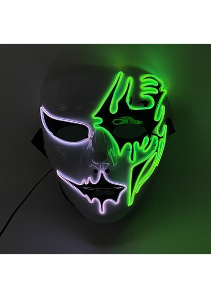 Stil 13 Cosplay Cadılar Bayramı Partisi Maskesi Aydınlık Light Up LED Maske El Neon Parlayan Anime Maske Masque Masquerade Maskeleri Korku Karnaval Maskesi (Yurt Dışından)