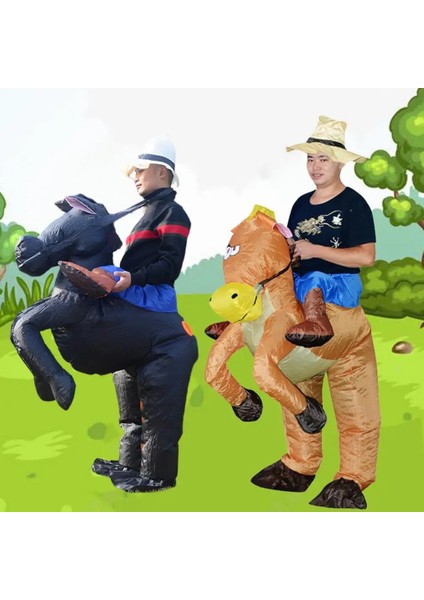 Sarı Büyük Şişme At Kostümü 4 Renk At Kostümü Canlı Anti-Solmaya Deluxe Güvenli Şişme Kostüm (Yurt Dışından) fiyatları