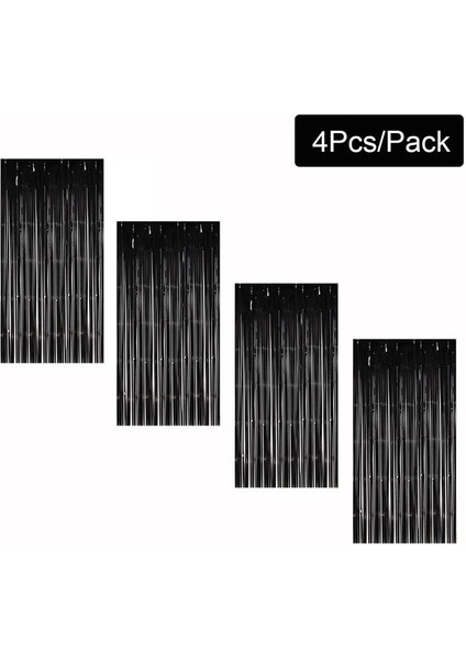 Ayna Siyah 2 M Payetler Zemin Perde Doğum Günü Partisi Süslemeleri Kız Düğün Dekorasyon Glitter Folyo Perde Noel Pırıltılı Duvar (Yurt Dışından)