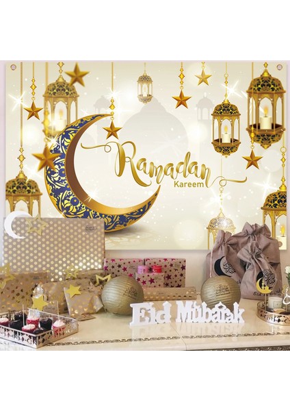 Stil 3 Eid Arka Plan Eid Mubarak Ramazan Kareem Zemin Islam Müslüman Parti Malzemeleri Ramazan Dekorasyon Ev Eid Al-Fitr Hediyeler (Yurt Dışından) modelleri