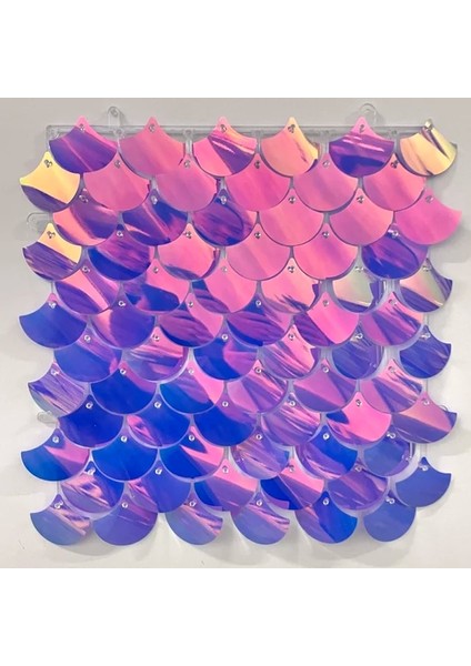 Rüya Mor 30 cm Tarak Glitter Ayna Payet Zemin Paneli Düğün Deniz Tema Doğum Günü Partisi Süslemeleri Muhteşem Duvar Dekoratif Paneller (Yurt Dışından)