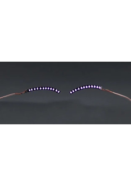 Mor LED Işık Yanlış Göz Lashes Aydınlık Kirpik Parti Bar Makyaj Göz Kapağı Eyeliner Düğün Dekorasyon Festivali (Yurt Dışından)