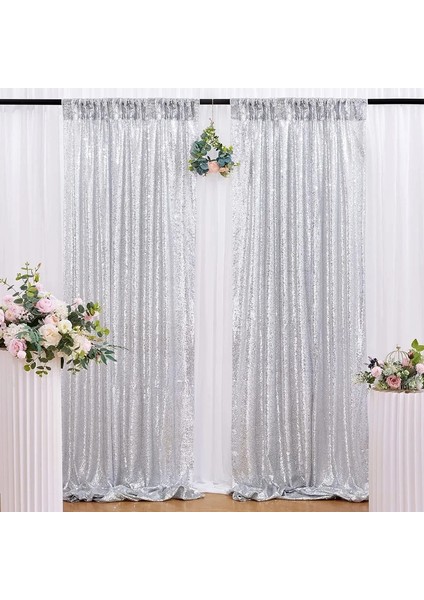 Siyah 1pcs Payet Zemin Perdeleri - 2 Panel 2X8FT, Düğün Doğum Günü Noel Bebek Duş Parti Dekorasyonu Için Fotografik Sahne Gümüş (Yurt Dışından) modelleri