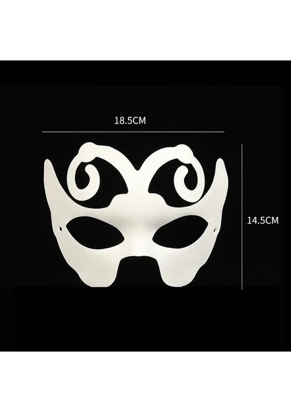 Büyük Arı 24 Adet Dıy Beyaz Maske Kağıt Tam Yüz Opera Masquerade Maskeleri Cadılar Bayramı Partisi Cosplay Elastik Halat ile (Yurt Dışından)