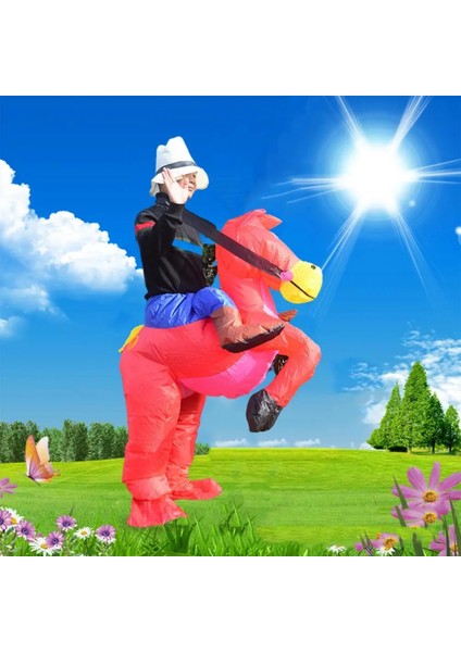 Kırmızı Kullanışlı Şişme Kostüm 4 Renk At Kostümü Yumuşak Elastik Çok Fonksiyonlu Premium Şişme At Kostümü (Yurt Dışından) indirimleri