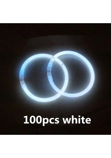100 Adet Beyaz 50-100 Adet Mix Renk Parlak Çubuk Kolye Güvenli Işık Çubuğu Kolye Bilezikler Floresan Olay Şenlikli Parti Malzemeleri Konser Dekor (Yurt Dışından)