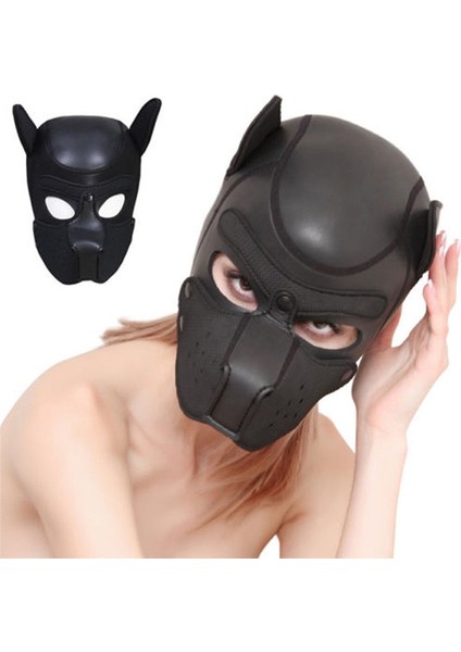 H Rol Oynamak Köpek Parti Maskesi, Kulaklı Tam Kafa Maskesi Hayvan Masquerade Tam Yüz Maskesi (Yurt Dışından) modelleri
