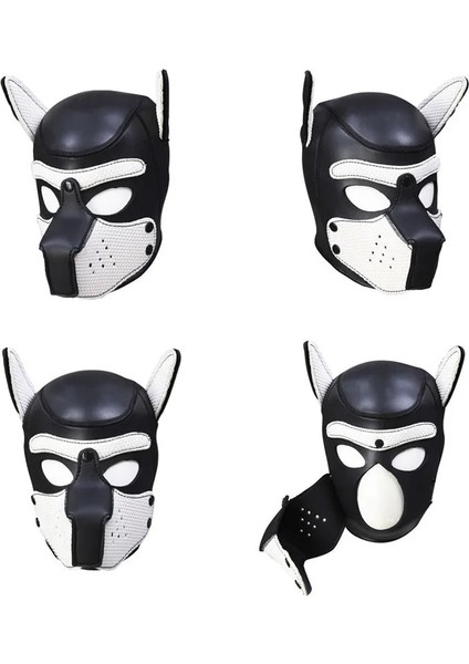 H Rol Oynamak Köpek Parti Maskesi, Kulaklı Tam Kafa Maskesi Hayvan Masquerade Tam Yüz Maskesi (Yurt Dışından) indirimleri