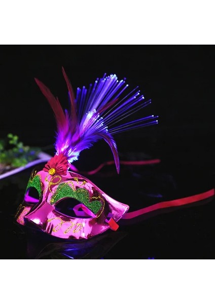 A04 10 Adet 10 Adet LED Glow Flaş Işığı Up Tüy Masquerades Venedik Maskeleri Kostümleri Doğum Günü Düğün Parti Kostüm Cadılar Bayramı Noel (Yurt Dışından)