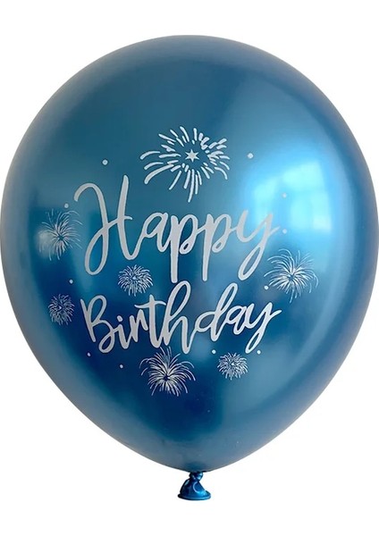 Mor 10 Adet 12 Inç Krom Metalik Lateks Balonlar Mutlu Yıllar Baskılı Desen Balon Helyum Metal Globos Doğum Günü Partisi Süslemeleri (Yurt Dışından) indirimleri
