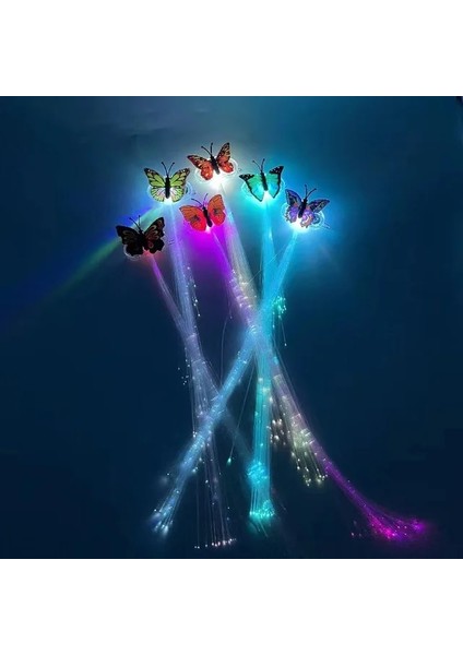 Kelebek 15PCS 15PCS Yanıp Sönen LED Işık Up Oyuncaklar LED Saç Işıkları Yanıp Sönen Light Up Oyuncaklar Parti Bar Dans Firkete Light Up Hair Için Tokalarım (Yurt Dışından)