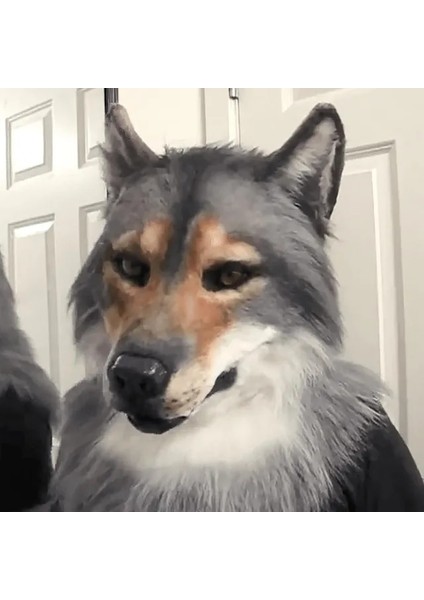 Gösterildiği Gibi Headdress Kostüm Maskesi Kurt Şapkalar Kostüm Maskesi Kurt Maskesi Tatil Cosplay Komik Maskeler Parti Dekorasyon Ürpertici Oyuncak Ev Dekor (Yurt Dışından)