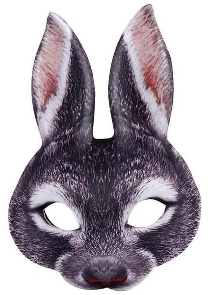 Siyah Maske Karikatür Gömme Yüz Süs Dekoratif Giydirme Eva Hafif Paskalya Masquerade Tavşan Parti Malzemeleri Odası Dekor (Yurt Dışından)