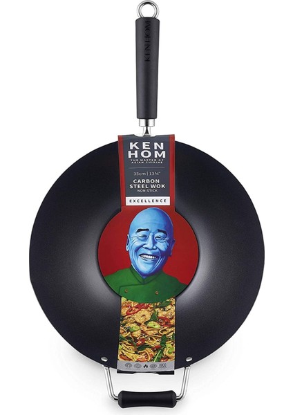 ​ken Hom Kh435001 Karbon Çelik 35cm Yapışmaz Wok Tava