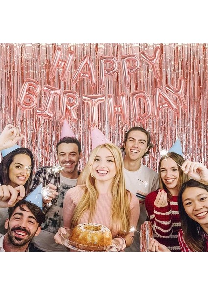 Gül Kırmızı 2 Paket Metalik Folyo Tinsel Saçak Perde Doğum Günü Düğün Bekarlığa Veda Partisi Dekorasyon Yetişkin Yıldönümü Fotoğraf Arka Plan (Yurt Dışından) fırsatları