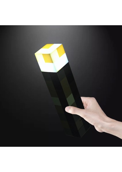 Minecraft Anahtarlık 11.5 Inç Brownstone Torch LED Işık USB Şarj Edilebilir Gece Lambası Odası Ev Dekorasyon Için Kahverengi Taş Torch LED Lamba (Yurt Dışından)
