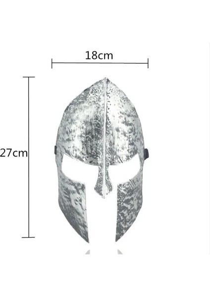Gümüş Cadılar Bayramı Partisi Spartan Tema Spartan Savaşçı Kask Maskesi Dekorasyon Yetişkin Cosplay Masquerade Ball Antika Maske Spor Kafa Bandı (Yurt Dışından)