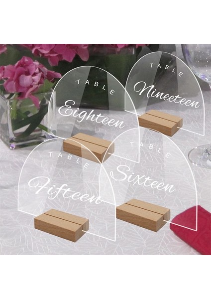 BT054L-12PCS 10 Adet 10 Adet/takım Akrilik Düğün Masa Numarası Işareti Dıy Boş Şeffaf Ekran Işaretleri Düğün Parti Masa Dekorasyon Için Ahşap Taban ile (Yurt Dışından) indirimleri