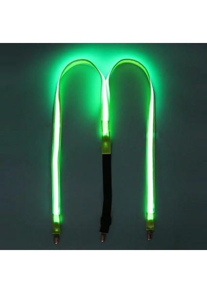 Askılar - Yeşil Işıklı Erkek LED Askılar Papyon Yenilikçi Kostüm Aksesuarı Yanıp Sönen Askılar Müzik Festivali Düğün Partisi Için Mükemmel (Yurt Dışından)