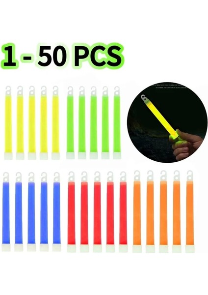 20 Adet 1-50 Adet 6 Inç Çok Renkli Kızdırma Neon Sopa Kamp Acil Kimyasal Işık Çubuğu Parti Dekor Ultra Parlak Floresan Sopa (Yurt Dışından)