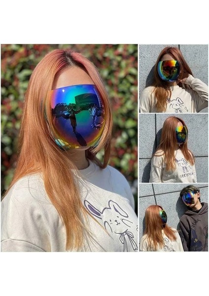 C Büyük Boy Tam Yüz Polarize Büyük Ayna Güneş Gözlüğü Büyük Büyük Yüz Kalkan Maskesi (Yurt Dışından) fiyatları