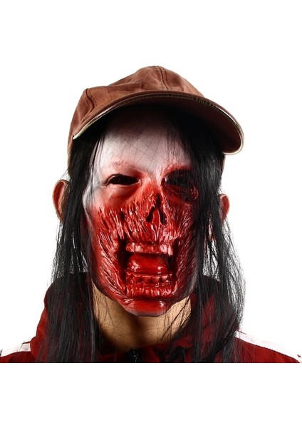 C Tipi Cadılar Bayramı Kanlı Korkunç Maskeler Ürpertici Evil Yüz Kapatma Yetişkin Zombi Canavar Vampir Maskesi Kostüm Partisi Femme Maske Perili Ev (Yurt Dışından)