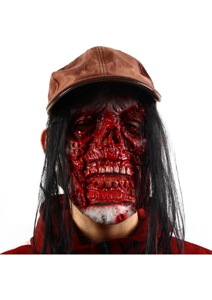 C Tipi Cadılar Bayramı Kanlı Korkunç Maskeler Ürpertici Evil Yüz Kapatma Yetişkin Zombi Canavar Vampir Maskesi Kostüm Partisi Femme Maske Perili Ev (Yurt Dışından)