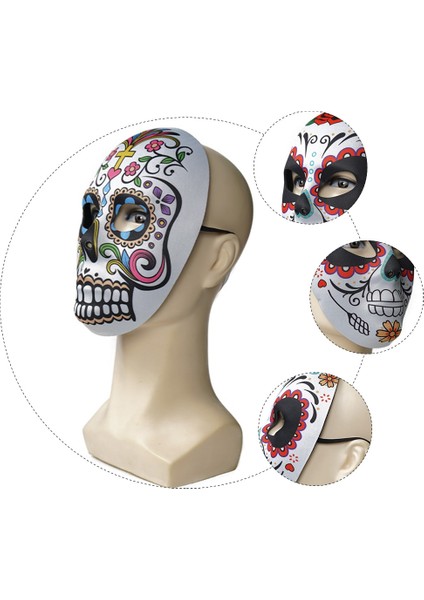 Kadınlar ve Erkekler Için 1/2 Adet Ölü Maskeleri Günü Şeker Kafatası Tam Yüz Maskesi Meksika Partileri Masquerade Sahne Cadılar Bayramı Kostüm Kadın Erkek Için (Yurt Dışından) indirimleri