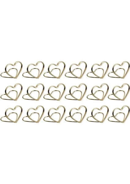 Altın 20 Adet Metal Memo Tutucu Masa Çift Katmanlı Kalp Şekli Yer Kartı Tutucu Standı Düğün Ziyafet Çift Kalp Yüzük Mesaj Tutucu (Yurt Dışından) indirimleri