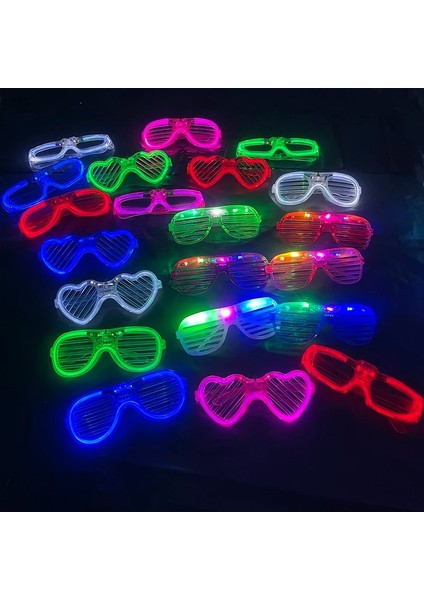 Yuvarlak Pembe 15 Adet 8/15/30/50 Adet Karanlıkta Glow LED Gözlük Parti Iyilik Light Up Güneş Gözlüğü Neon Glow Gözlük Çocuklar Yetişkinler Için Parti Malzemeleri (Yurt Dışından)