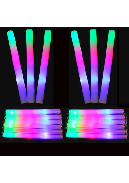 30 Adet 10/15/20/30 Adet LED Parlak Çubuk Kolye Toplu Renkli Rgb Parlak Köpük Sopa Tezahürat Floresan Lamba Karanlıkta Parti Konser Düğün Malzemeleri (Yurt Dışından) fırsatları