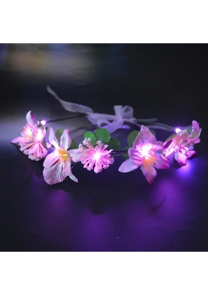 41 10 Adet Yetişkin Çocuklar LED Glow Parti Kedi Tavşan Taç Çiçek Kafa Bandı Light Up Çelenk Hairband Doğum Günü Hediyesi Düğün Cadılar Bayramı Şekeri (Yurt Dışından)