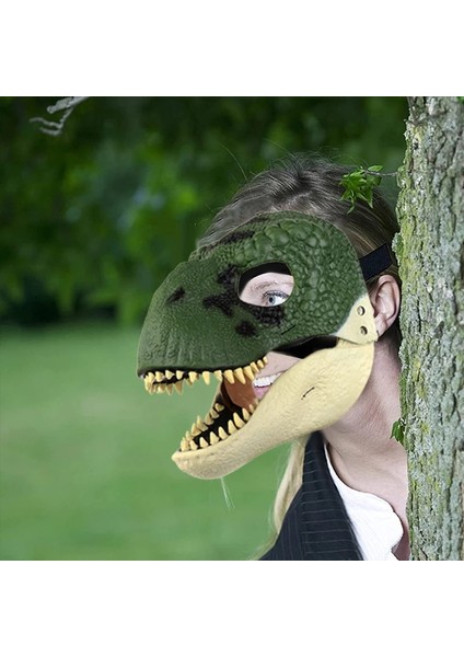 Kırmızı Mavi Raptor Dinozor Maskesi Emniyet Kemerleri ve Hareketli Çene ile Giyilmesi Kolay Rol Oynama Korkutucu Arkadaş ve Aile Çocuklar Için Yetişkinler Için (Yurt Dışından) fırsatları