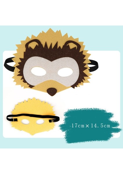 Leopar Keçe Hayvan Maskesi Halloweenfor Çocuklar Için Dokunmamış Göz Maskesi Orman Tema Parti Malzemeleri Safari Doğum Günü (Yurt Dışından)