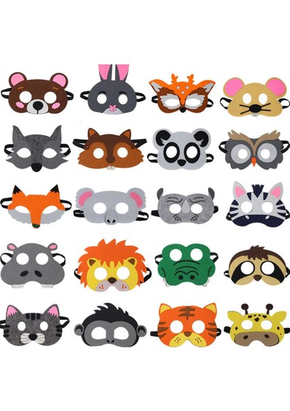 Leopar Keçe Hayvan Maskesi Halloweenfor Çocuklar Için Dokunmamış Göz Maskesi Orman Tema Parti Malzemeleri Safari Doğum Günü (Yurt Dışından) fiyatları