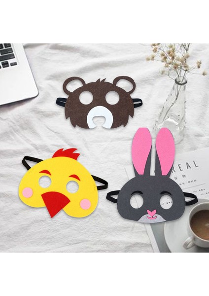 Leopar Keçe Hayvan Maskesi Halloweenfor Çocuklar Için Dokunmamış Göz Maskesi Orman Tema Parti Malzemeleri Safari Doğum Günü (Yurt Dışından) fırsatları