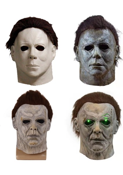 Stil 6 Cadılar Bayramı Korku Michael Myers Maskesi Cosplay Lateks Tam Yüz Parti Korkunç Sahne Aksesuarları (Yurt Dışından) modelleri